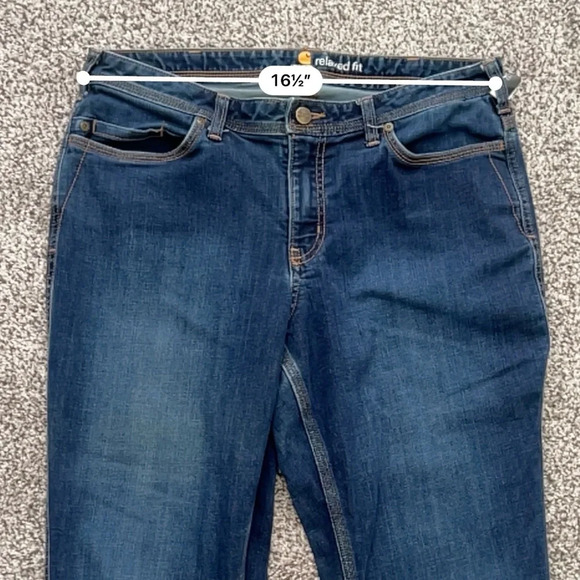 Carhartt Women’s Workwear Utility Jeans – Relaxed Fit Bootcut – Size 12 Regular - Picture 11 of 13